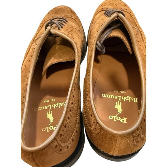 Polo Ralph Lauren Men’s NEW US 9 Suede Brown Brenton Dress Shoe - Picture 7 of 11